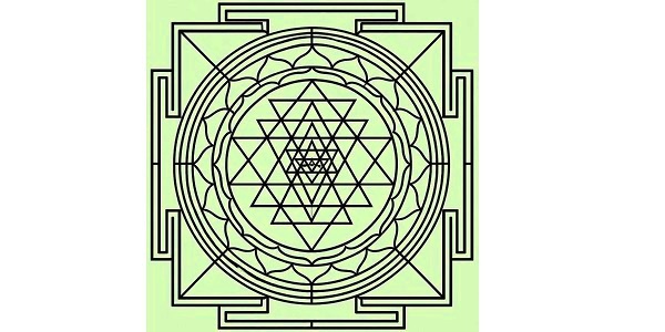 Black electro plated Shree Yantra