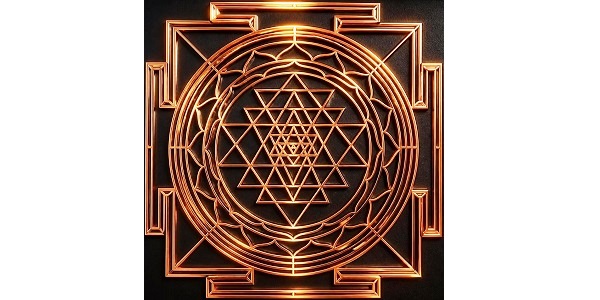 Copper natural bare finish Shree Yantra