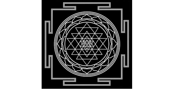 White powder coated Shree Yantra